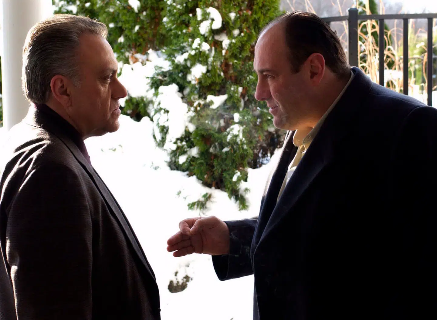 James Gandolfini (til højre) spillede hovedrollen i »The Sopranos«, der blev sendt fra 1999-2007.