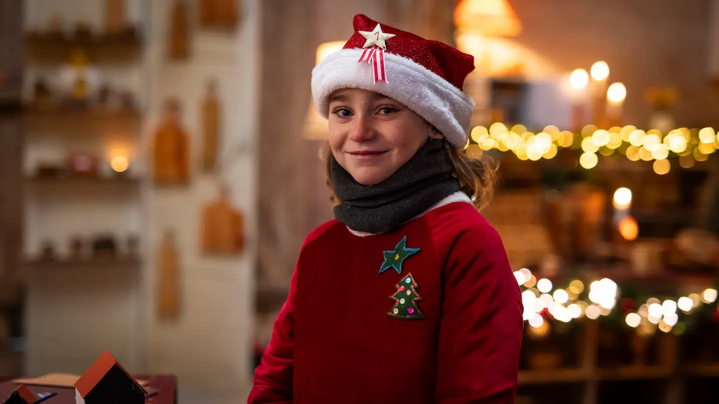 Lillesøster Rita blev spillet af 10-årige Selma Kjær Kuscu.