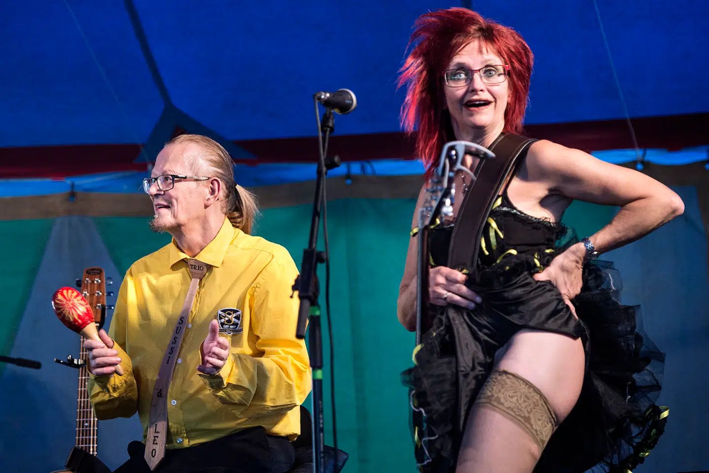 Der var knald på, når Sussi og Leo gik på scenen.