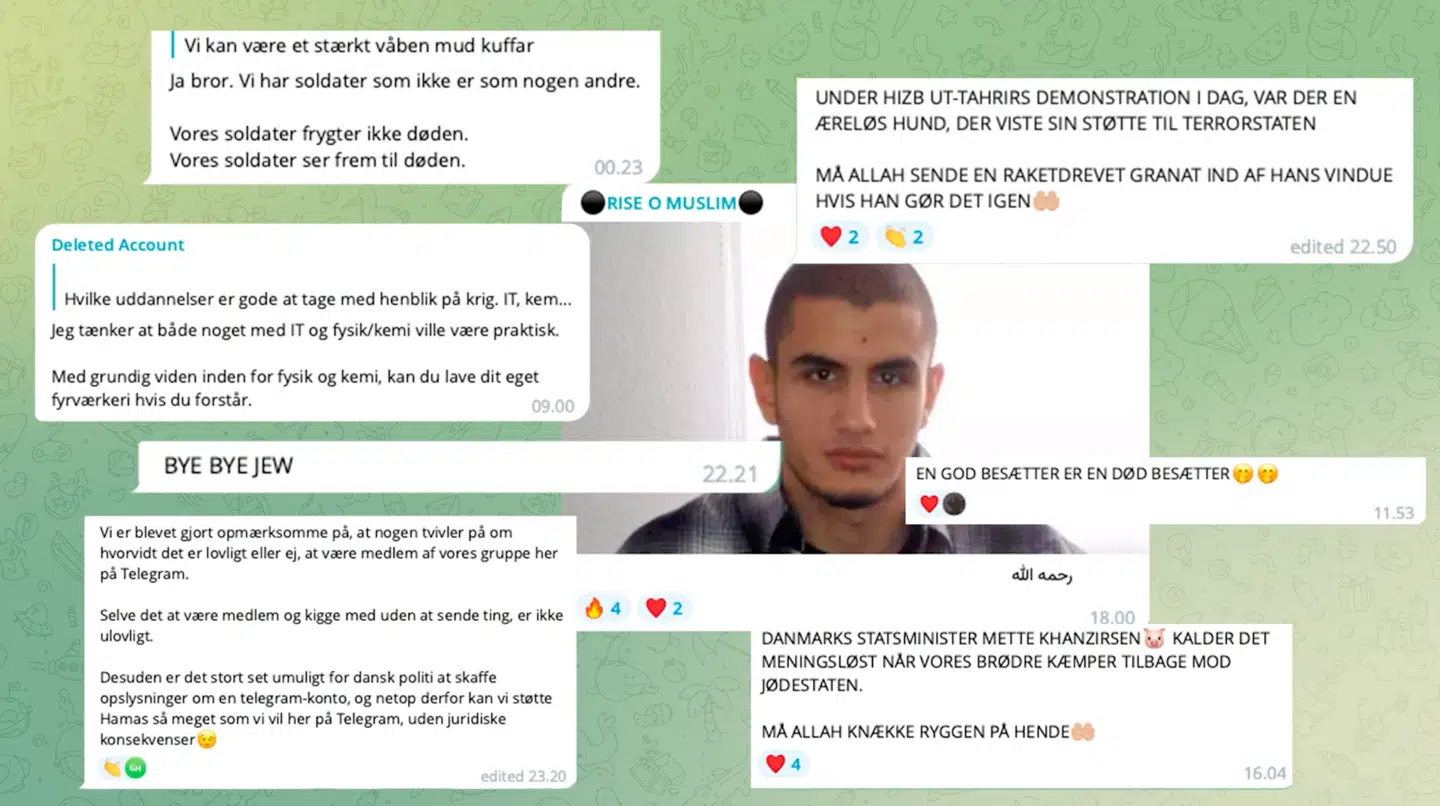 Flere dybt kontroversielle udsagn går igen og igen i den danskmuslimske chatgruppe på Telegram.