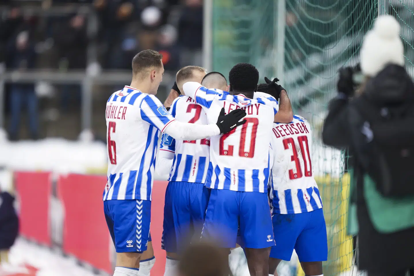 OB spillede i årets sidste kamp 1-1 mod FC Nordsjælland. Her har Bashkim Kadrii netop scoret på straffespark.