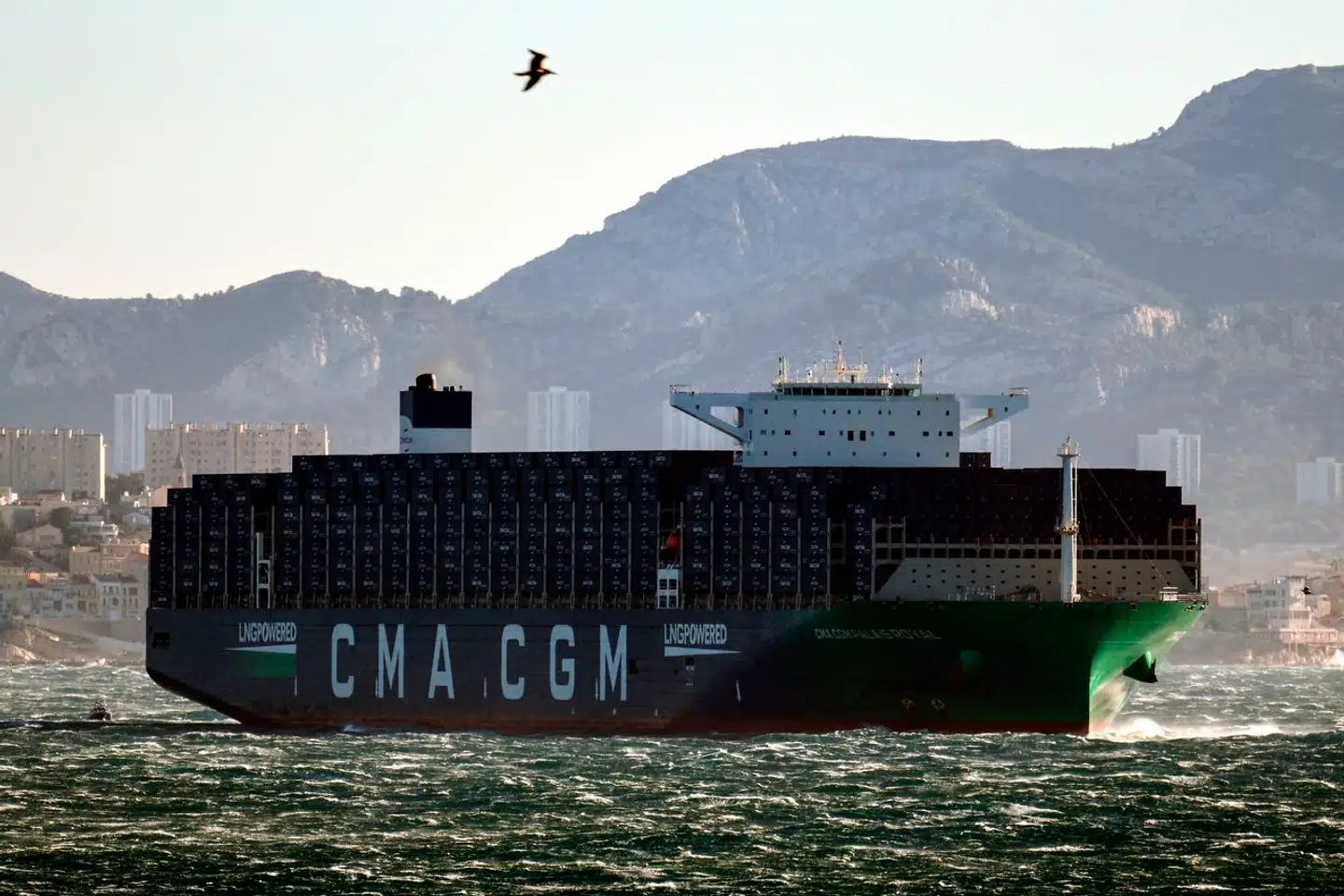 Rederier som CMA CGM og Mærsk har omdirigeret deres ruter rundt om Afrikas sydspids. Arkivfoto: Christophe Simon, Scanpix