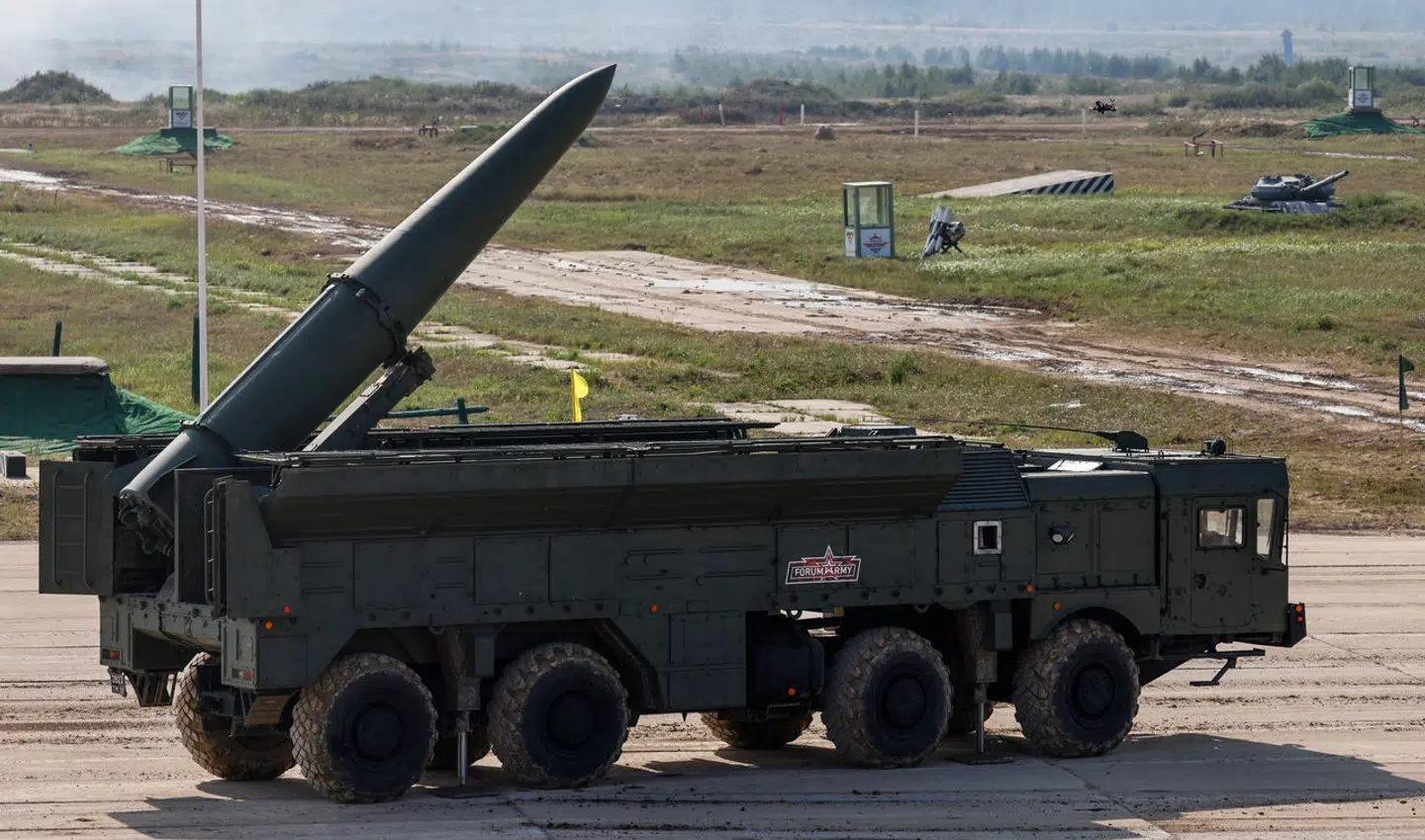 Rusland har jævnligt brugt iskander-missilerne til missilangreb mod Ukraine under hele krigen. Her ses iskander-missil under en øvelse i Rusland.