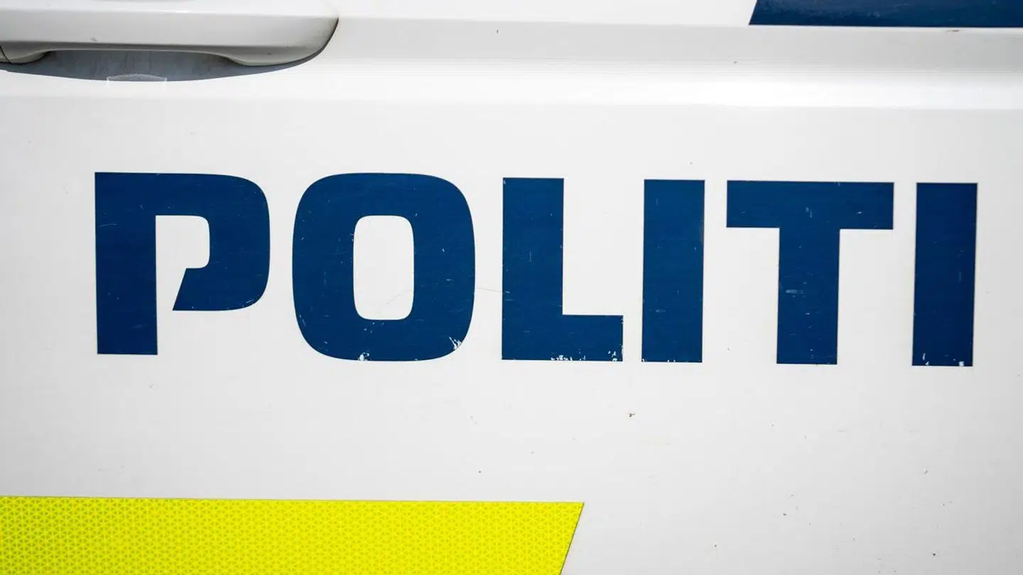 Politibil i Næstved, mandag den 17. april 2023.. (Foto: Mads Claus Rasmussen/Ritzau Scanpix)