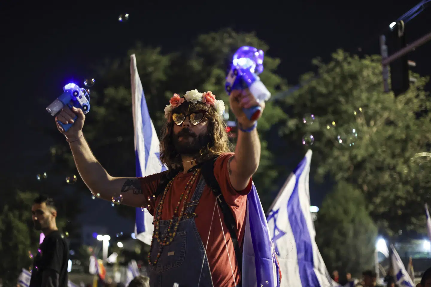 Fra begyndelsen af 2023 og frem til juli, hvor Israels regering fik vedtaget en omstridt retsreform, var hundredtusindvis af israelere ude i gaderne for at vise deres modstand mod den nye lovpakke. (Arkivfoto)