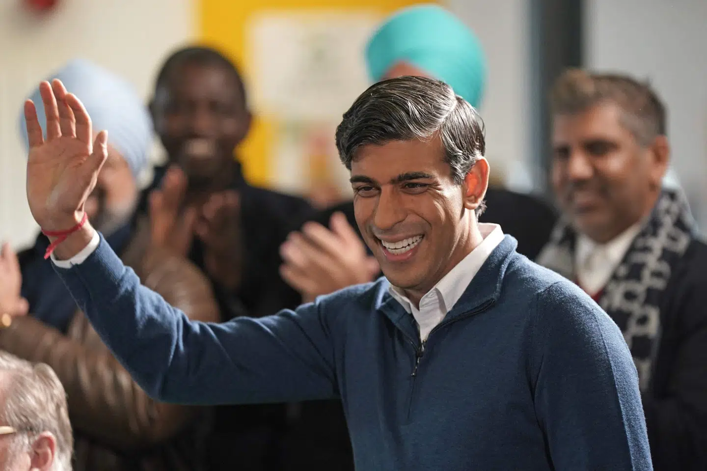 Rishi Sunak er torsdag eftermiddag på besøg i Mansfield.