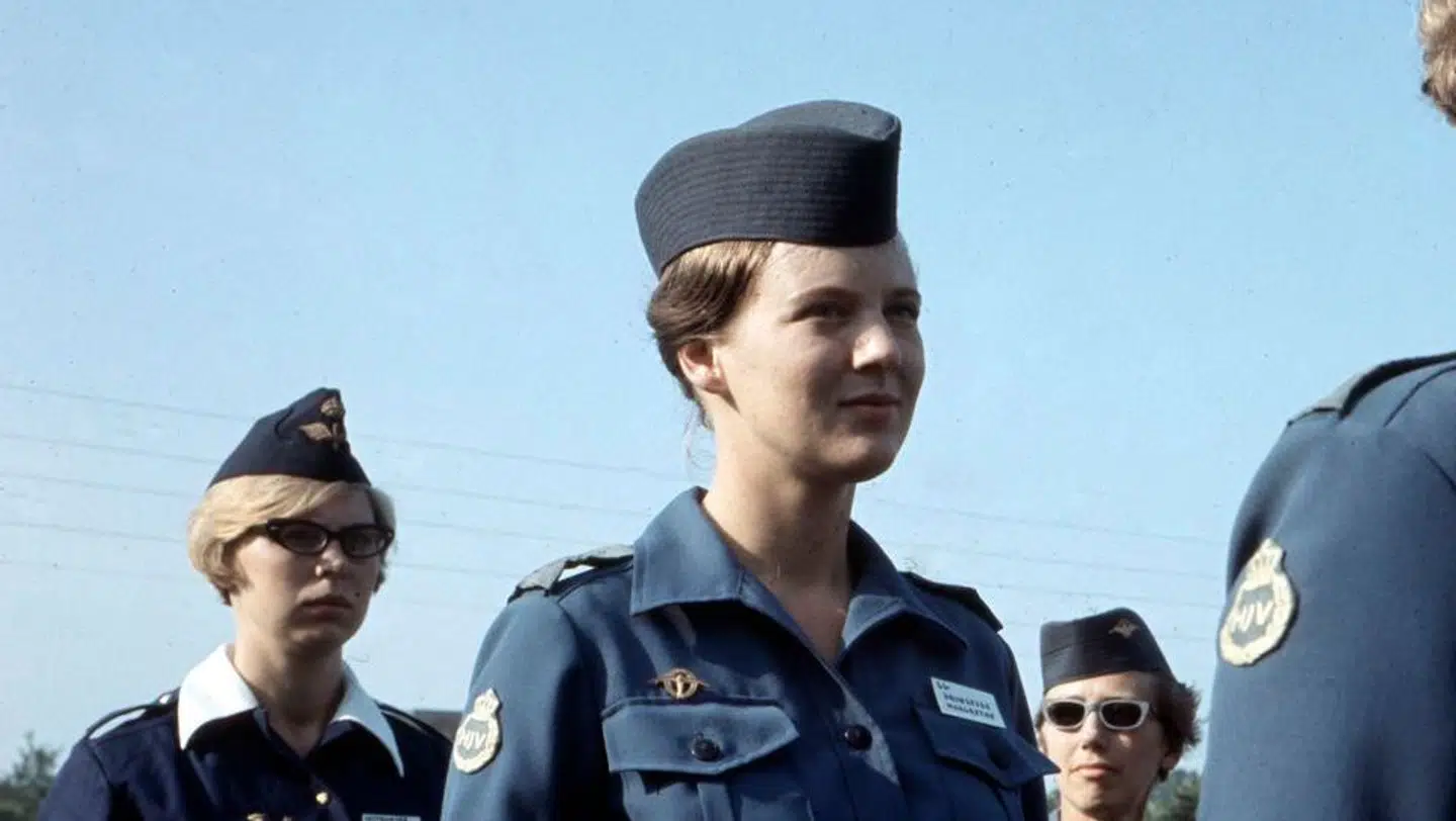 Prinsesse Margrethe da hun var på officersskole i Jonstrup.