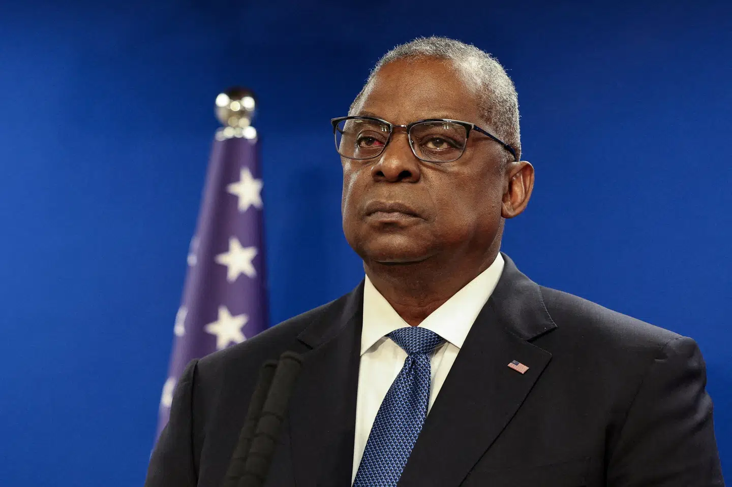 Lloyd Austin var søndag amerikansk tid endnu indlagt, men var i bedring og ved godt mod, har det amerikanske forsvarsministerium, Pentagon, oplyst. (Arkivfoto).