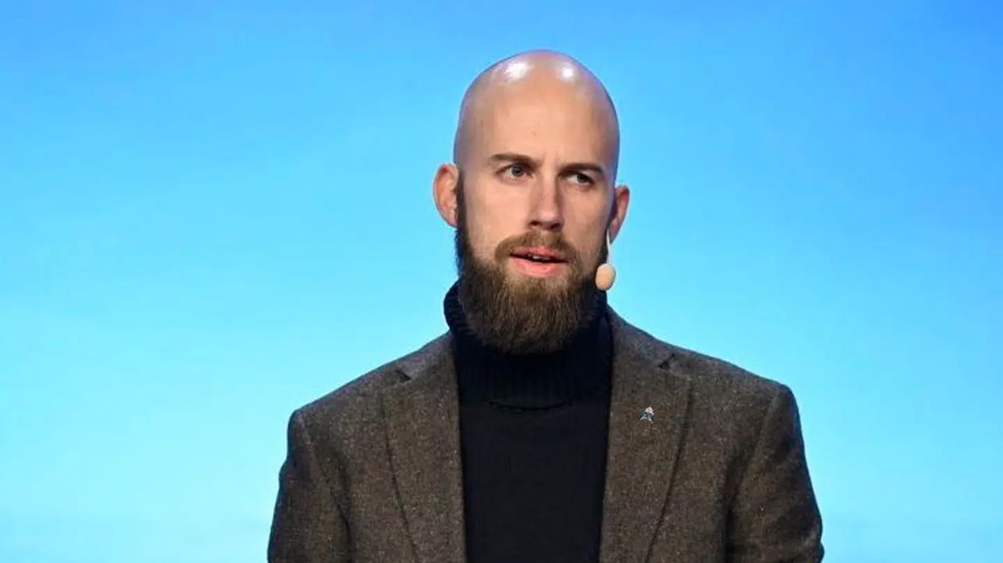 Carl-Oskar Bohlin under sin tale på konferencen søndag.