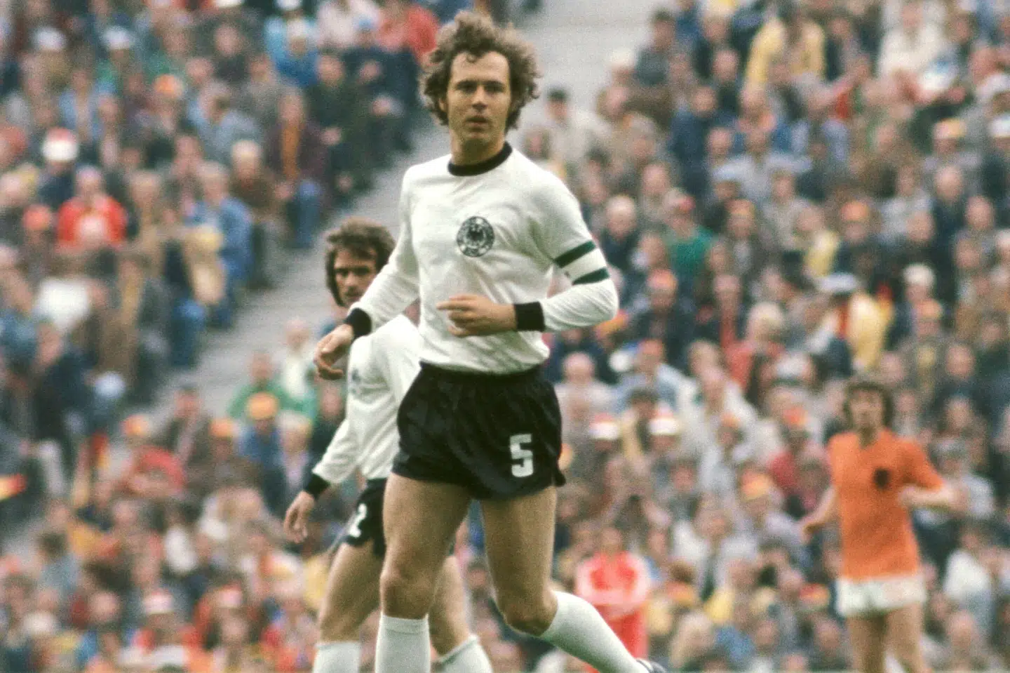 Franz Beckenbauer i aktion for Vesttyskland. (Arkivfoto).