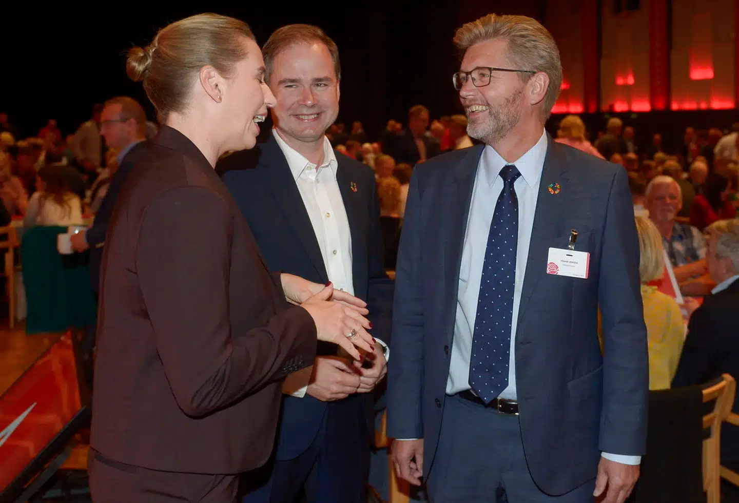 Mette Frederiksen, Nicolai Wammen og Frank Jensen under Socialdemokratiets kongres i Aalborg Kongres & Kultur Center 14. september 2019.