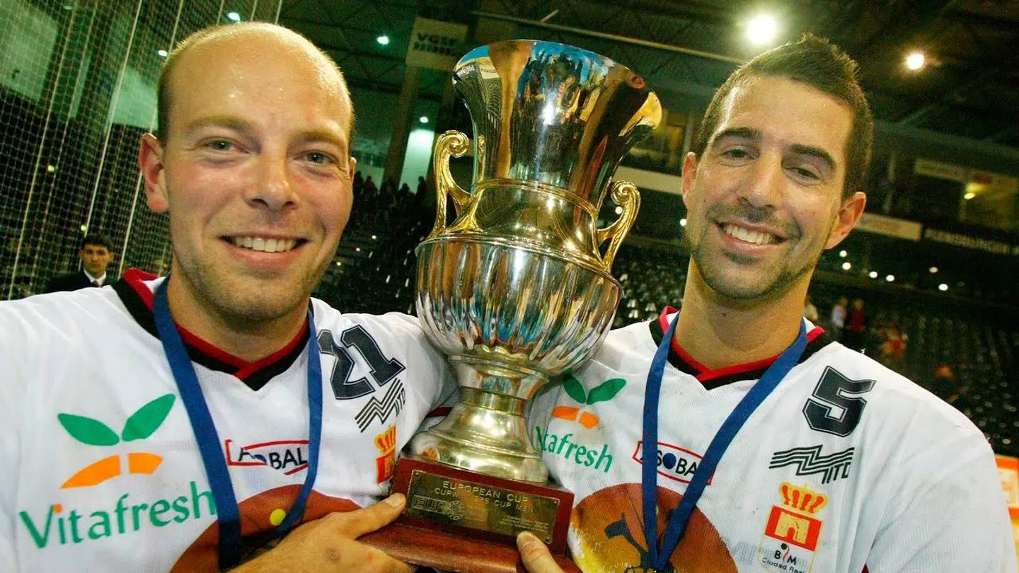 Christian Hjermind (tv.) og Ian Marko Fog (th.) i 2002, da de vandt pokalvindernes Europa Cup med spanske Ciudad Real.