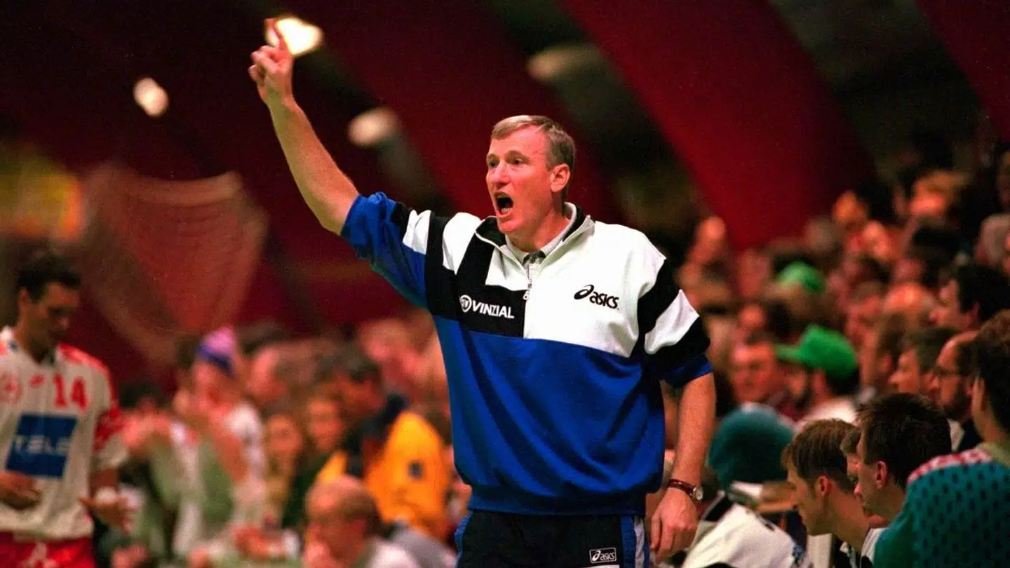 Anders Dahl-Nielsen gjorde også karriere som håndboldtræner. Her i aktion for Flensburg-Handewitt.