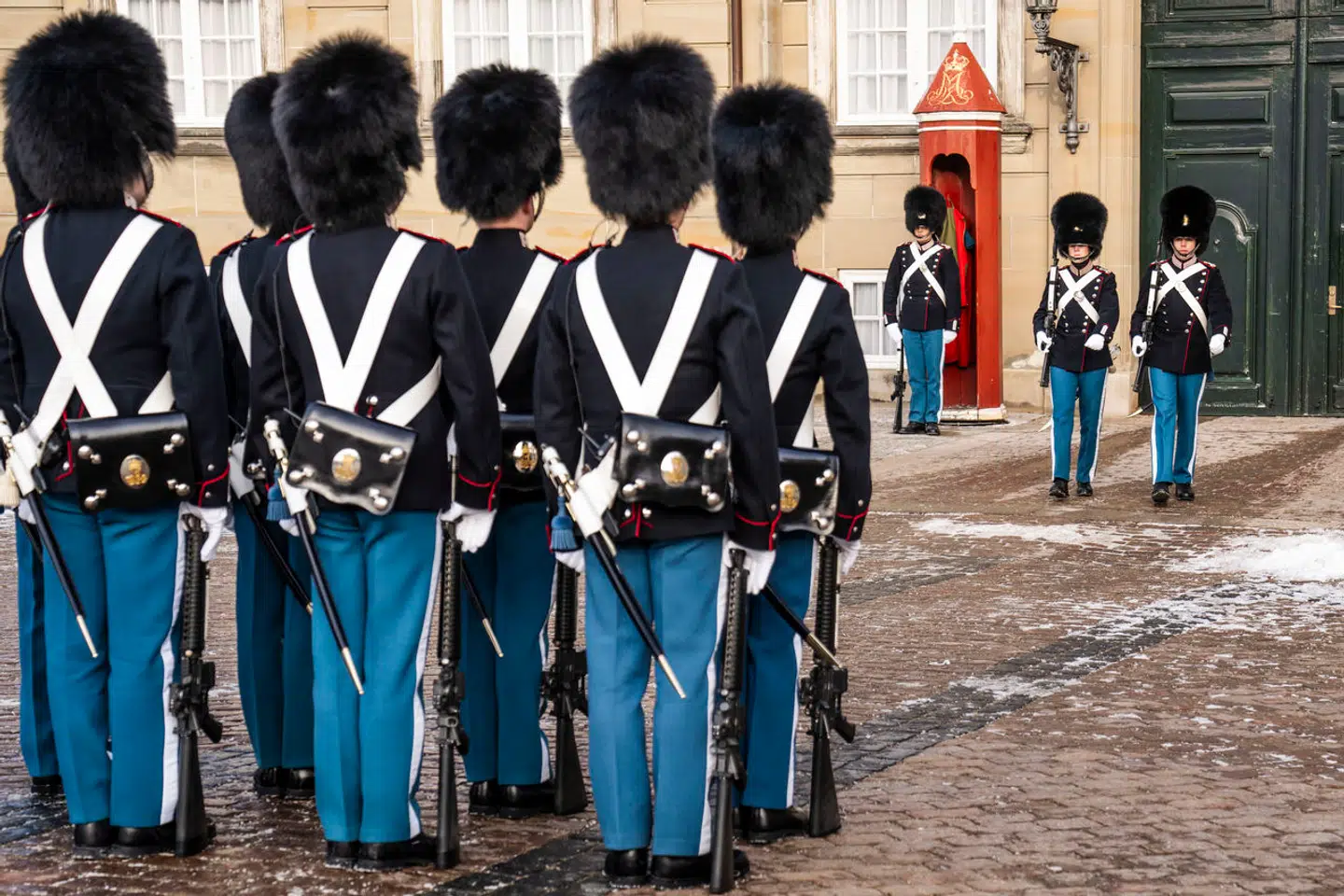 Udgifterne til Livgarden er ikke gennemsigtige. Her Frederik VIII's Palæ. Amalienborg slotsanlæg i Frederiksstaden i København, fredag den 5. januar 2024. Amalienborg er hovedresidens for det danske Kongehus.