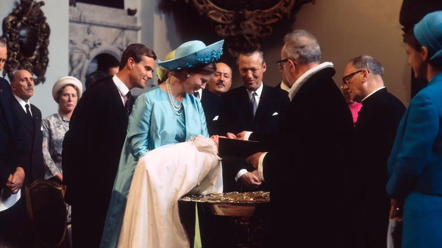 Kronprins Frederiks barnedåb i Holmens Kirke, 24. juni 1968.