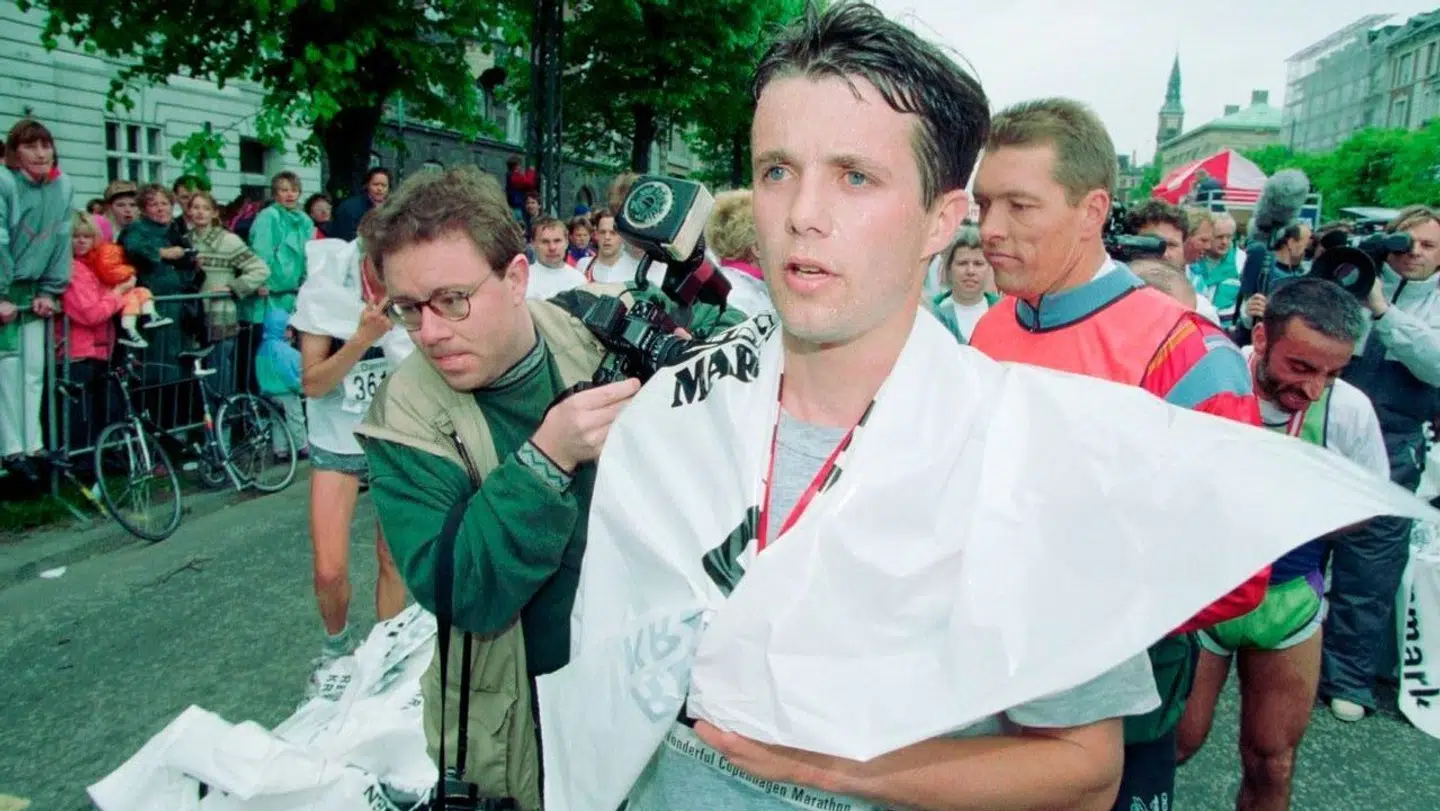 Kronprins Frederik under Copenhagen Marathon i 1994.