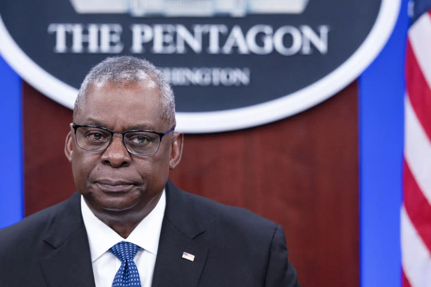 Der er fortsat ingen meldinger om, at den amerikanske forsvarsminister, Lloyd Austin, er blevet udskrevet fra militærhospitalet Walter Reed. Mandag blev han rykket fra intensivafdelingen til en almindelig sengeafdeling. (Arkivfoto).