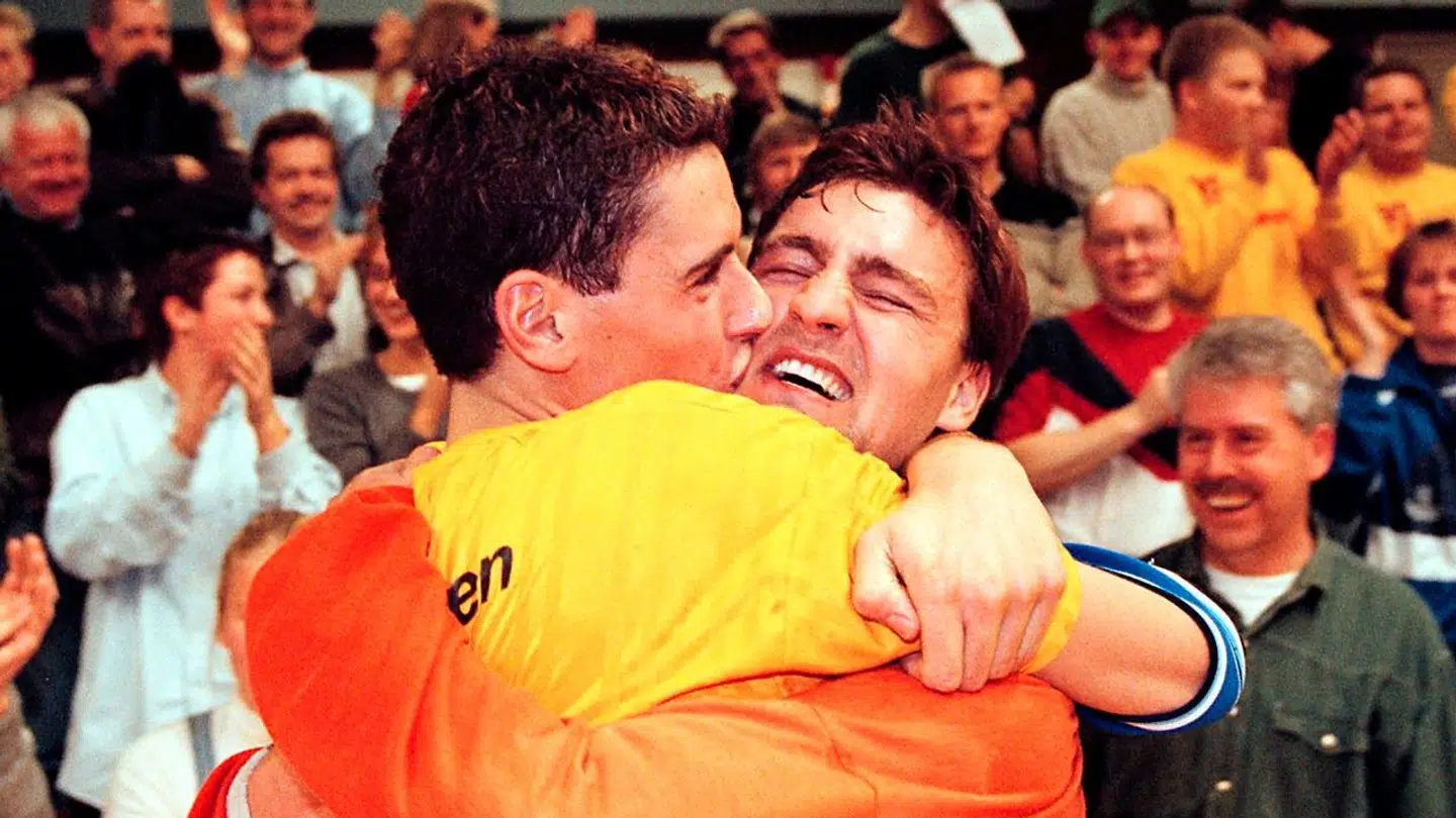 Lars Krogh Jeppesen (tv.) og Kristian Asmussen (th.) spillede blandt andet sammen i Team Helsinge.