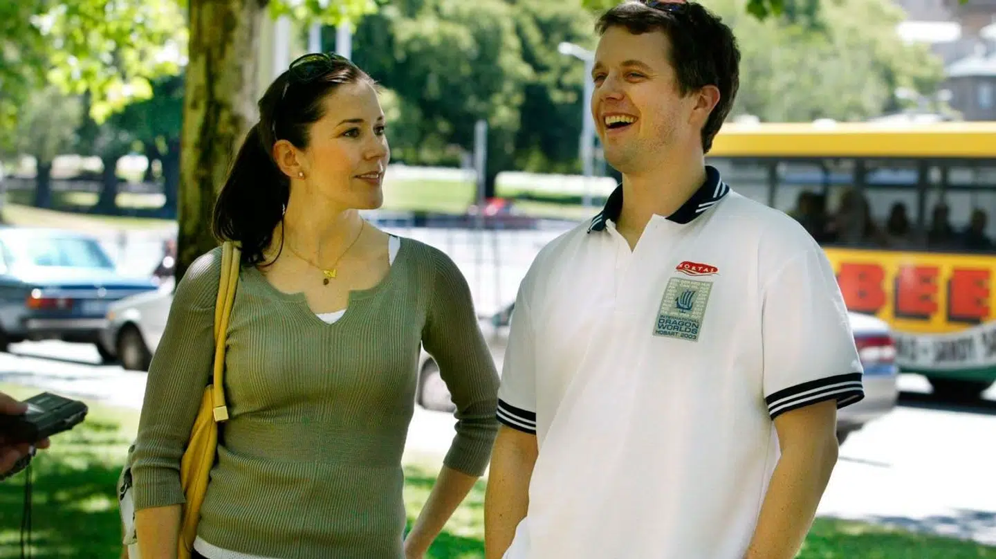 Her ses kronprinsesse Mary og kronprins Frederik i Hobart i Australien i 2004.