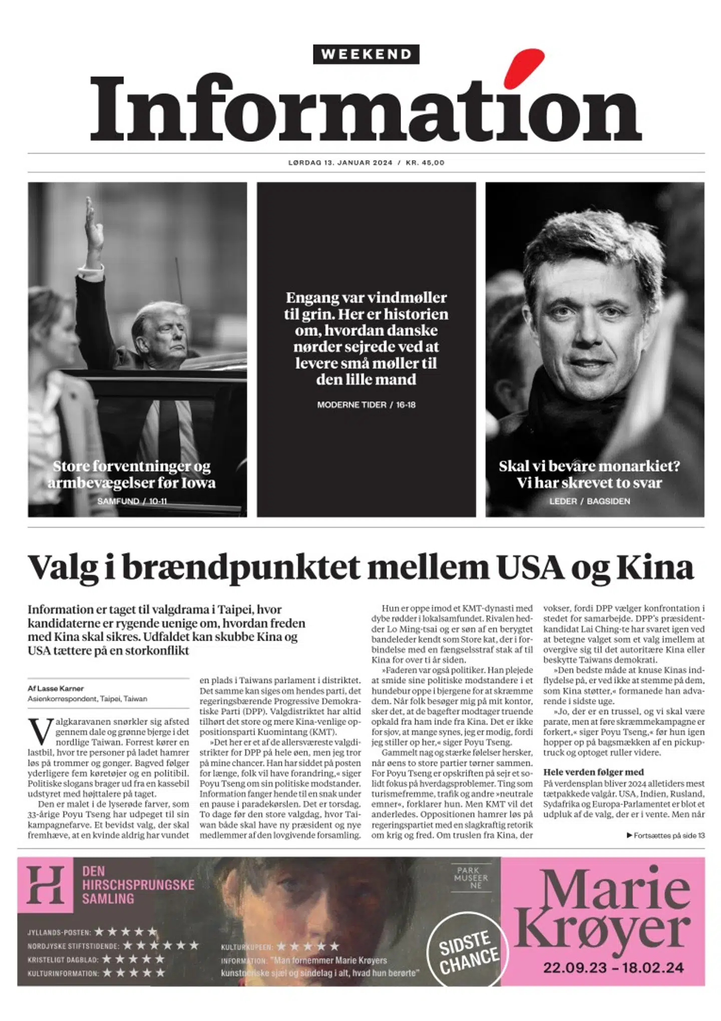 Forside søndag 14. januar