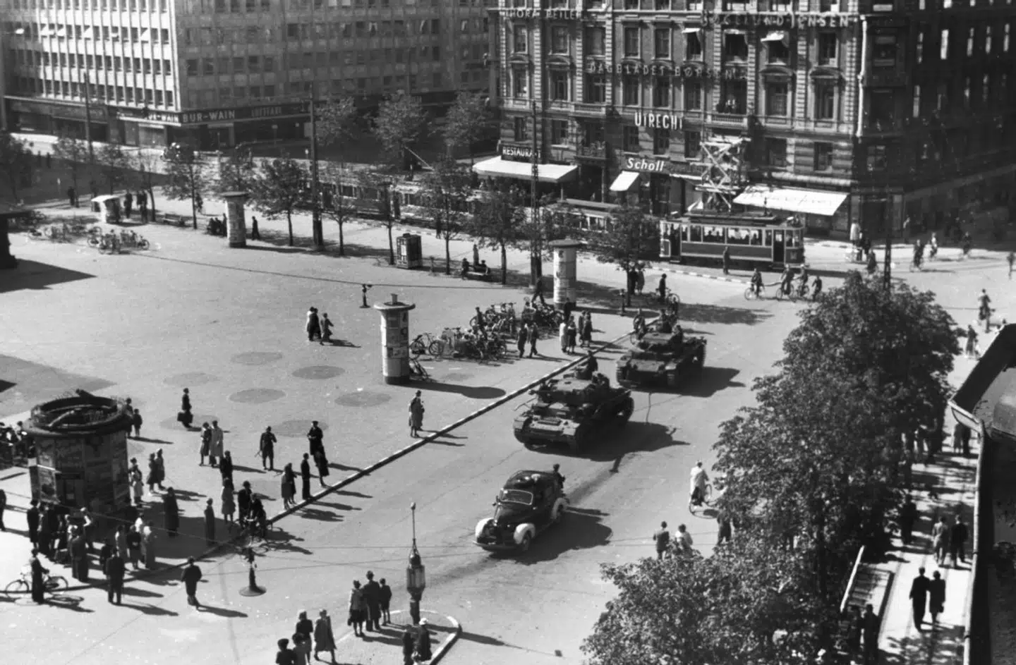 København den 9. april 1940. Besættelsen af Danmark er igang og slutter først 5 maj 1945.