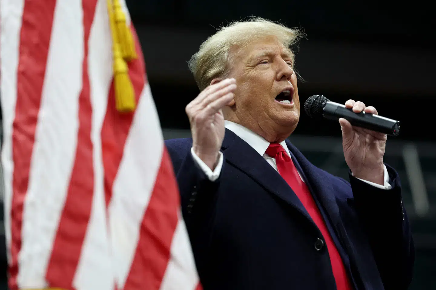 Ekspræsident Donald Trump talte mandag til de republikanske vælgere i delstaten Iowa. Natten til tirsdag dansk tid tyder alt på, at de vil pege på ham som partiets præsidentkandidat.