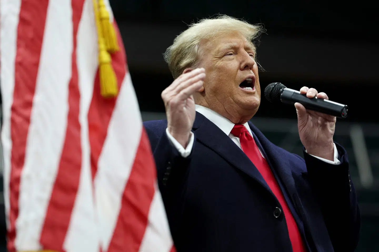 Ekspræsident Donald Trump talte mandag til de republikanske vælgere i delstaten Iowa. Natten til tirsdag dansk tid tyder alt på, at de vil pege på ham som partiets præsidentkandidat.