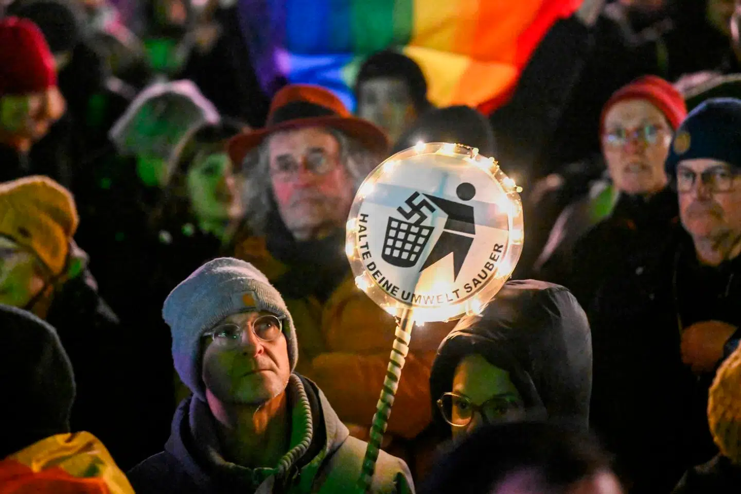 Tusinder af demonstranter er de seneste dage gået på gaden med protester imod AfD som her i Köln.